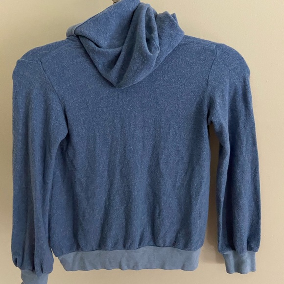 NWOT Wildfox Solid Full ZIP BBJ jersey Hoodie size 10 girls Navy - Picture 3 of 3